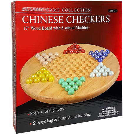 CHINESE CHECKERS Wood Marbles