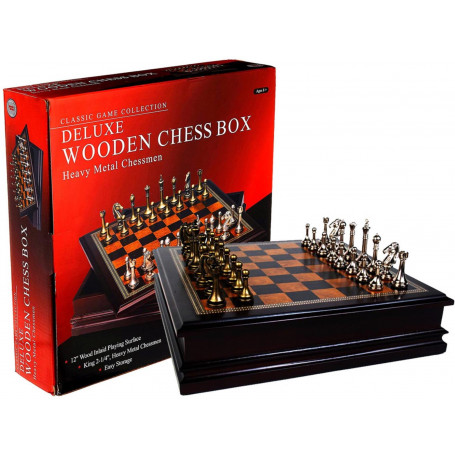 CHESS,Metal 12"Inlaid