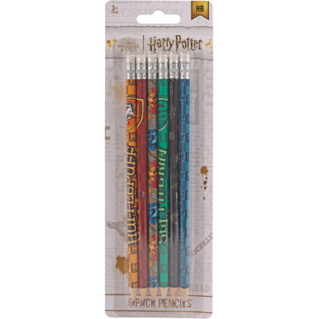 HARRY POTTER 6PK PENCILS