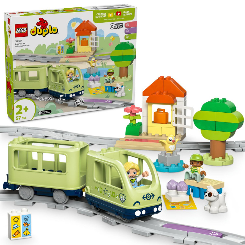 Detailed Perspective LEGO Duplo Town Interactive Adventure Train 10427
