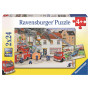 Ravensburger - Busy Fire Brigade Puzzle 2x24pc