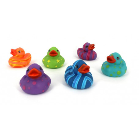 BATH TOYS - 5CM RUBBER DUCK (MULTICOLOURED)