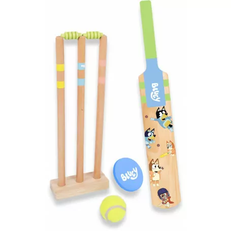 BLUEY WOODEN CRICKET SET