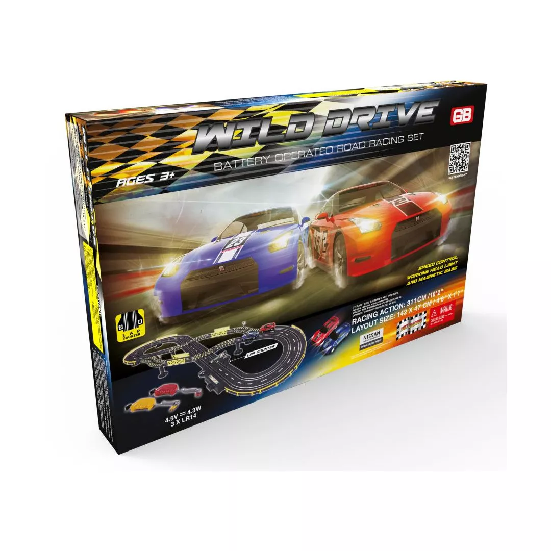 Wild Drive Road Slot Racing Set Batteries Not Included
