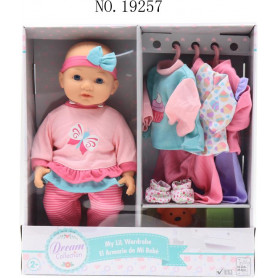 GIGO 14" DOLL WITH WARDROBE PLAY SET