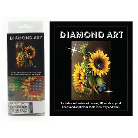 DIAMOND ART KIT 5D (15x20cm) - SUNFLOWERS