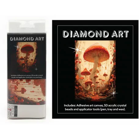 DIAMOND ART KIT 5D (15x20cm) - MUSHROOMS