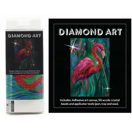 DIAMOND ART KIT 5D (15x20cm) - FLAMINGO