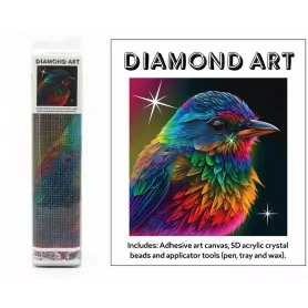 DIAMOND ART KIT 5D (30x30cm) - RAINBOW BIRD