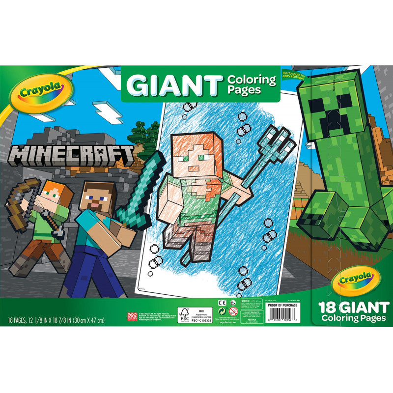 Giant Coloring Pages - Minecraft - Afterpay Available!