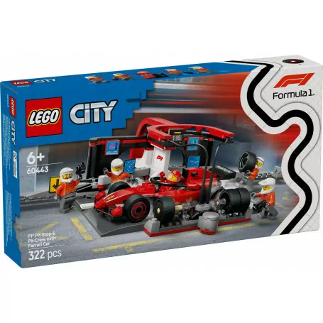 LEGO City F1 Pit Stop & Pit Crew with Ferrari Car 60443