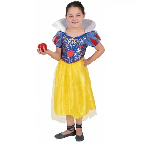 SNOW WHITE DELUXE SPARKLE COSTUME - SIZE 6-8 YRS