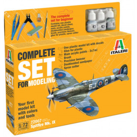 Italeri Spitfire Mk IX Complete set with tools and paints 1/72