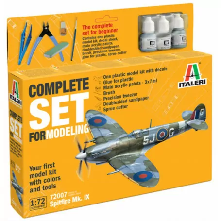 Italeri Spitfire Mk IX Complete set with tools and paints 1/72