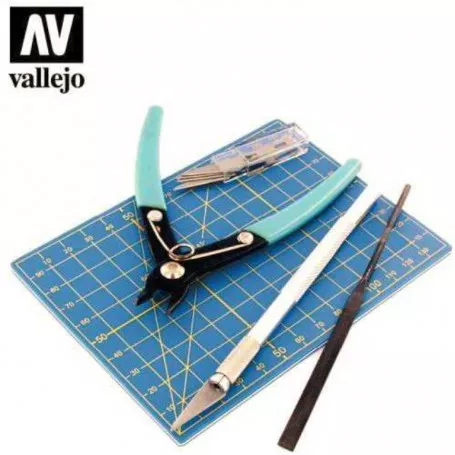 Vallejo T11001 Tools 9pc Plastic Modelling Tool set