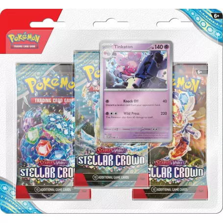 Pokémon TCG Scarlet & Violet 7 Stellar Crown Three booster blister