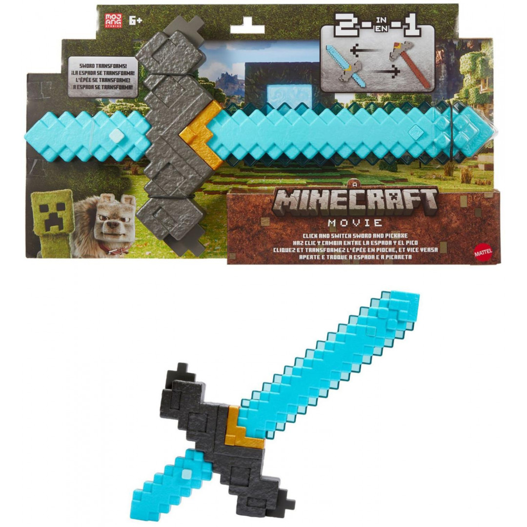 Minecraft Movie Click And Switch Sword And Pickaxe